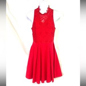 Francesca’s High neck red dress